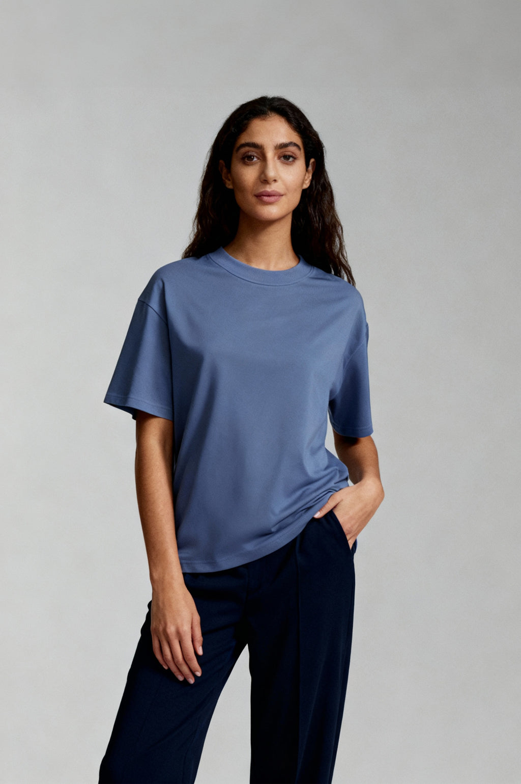 OVERSIZED FIT GRAY T-SHIRT