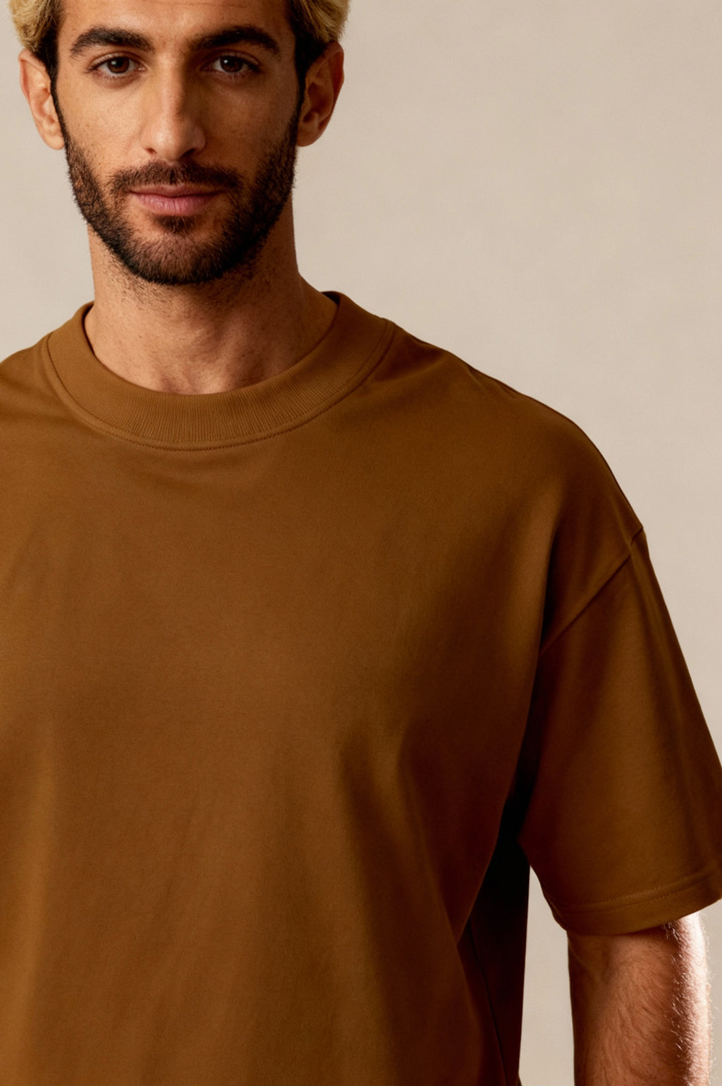 OVERSIZED FIT BROWN T-SHIRT