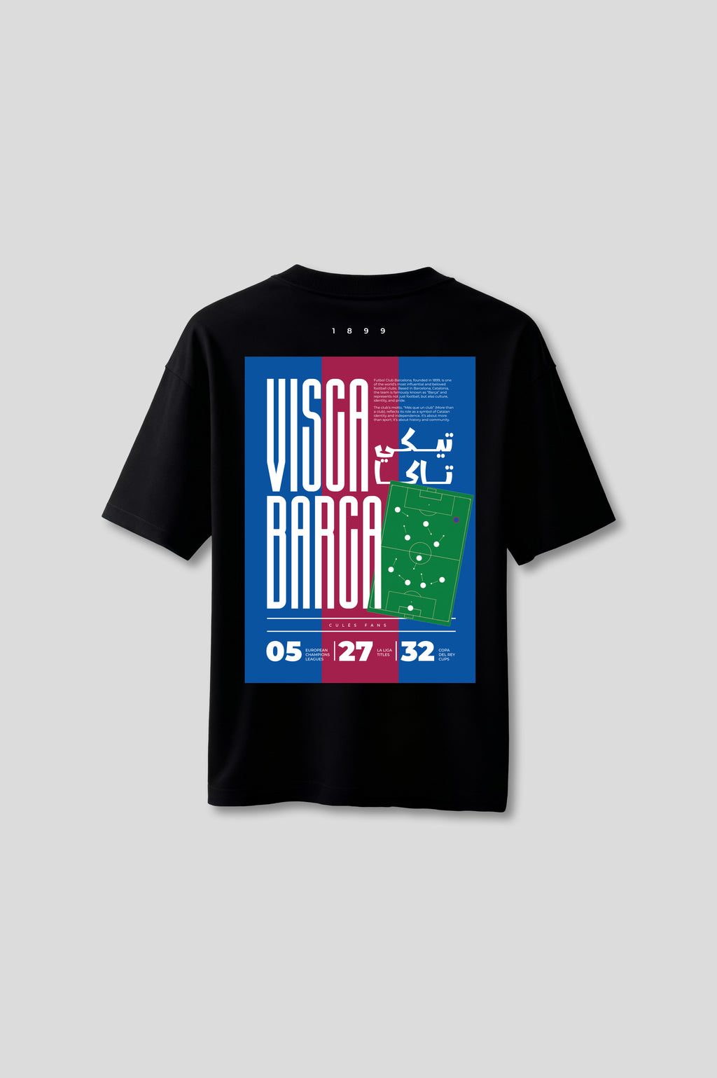 OVERSIZED BARCELONA BLACK T-SHIRT