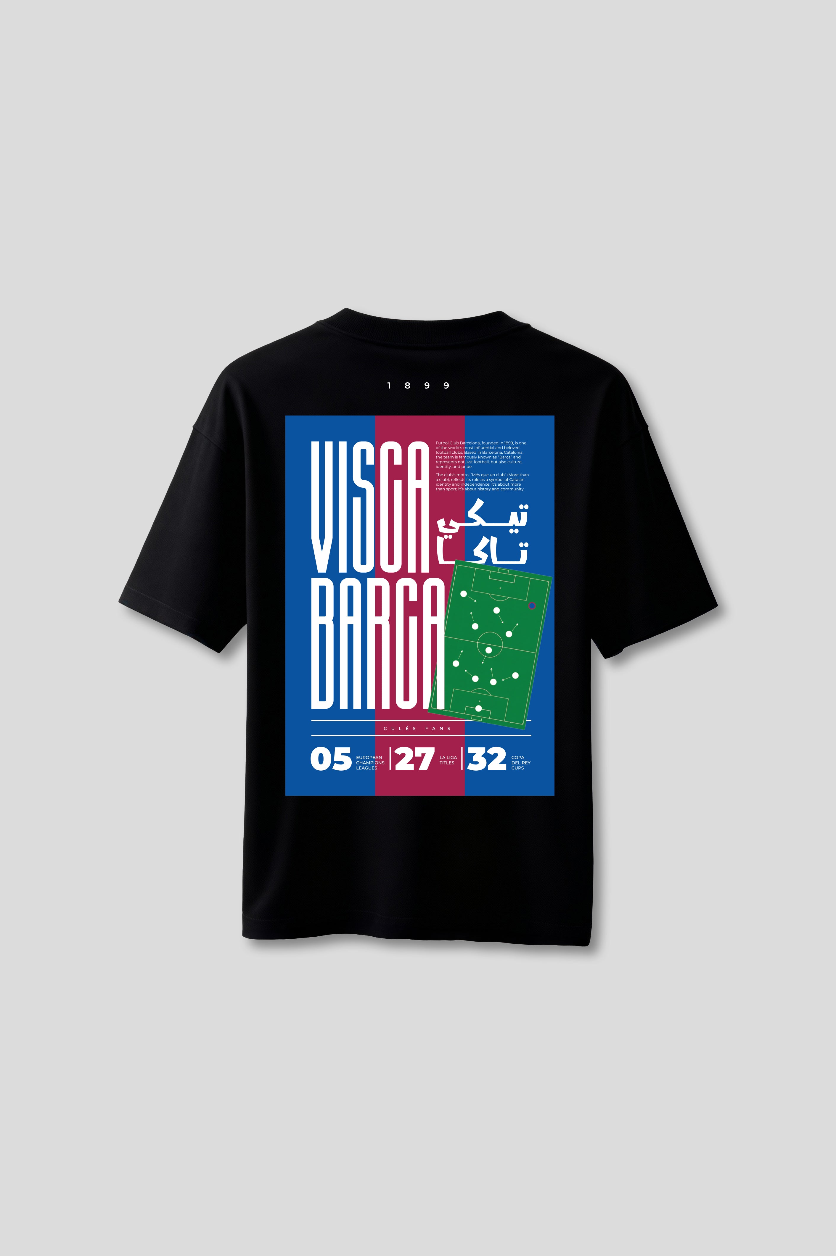 OVERSIZED BARCELONA BLACK T-SHIRT