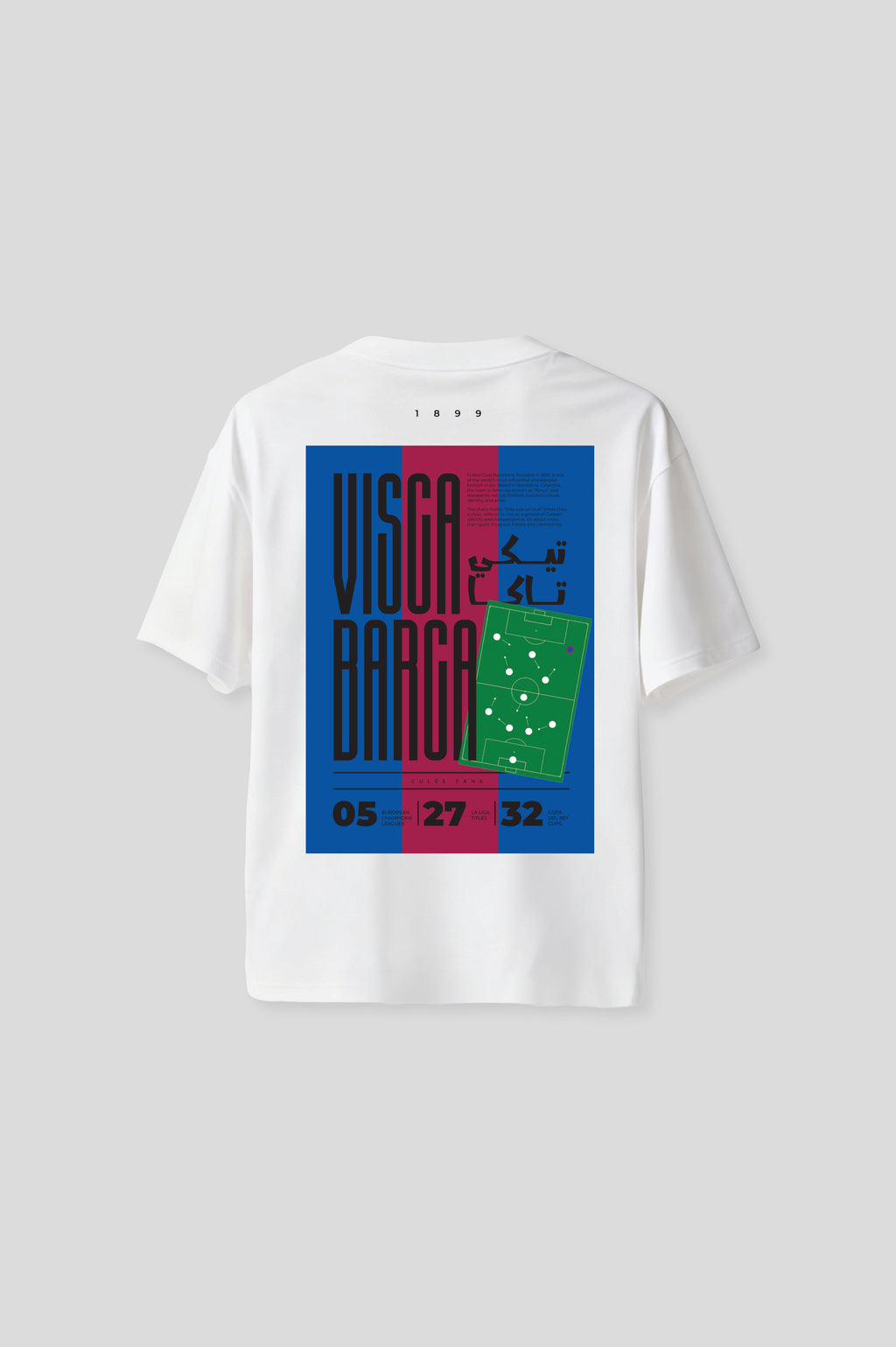 OVERSIZED BARCELONA WHITE T-SHIRT
