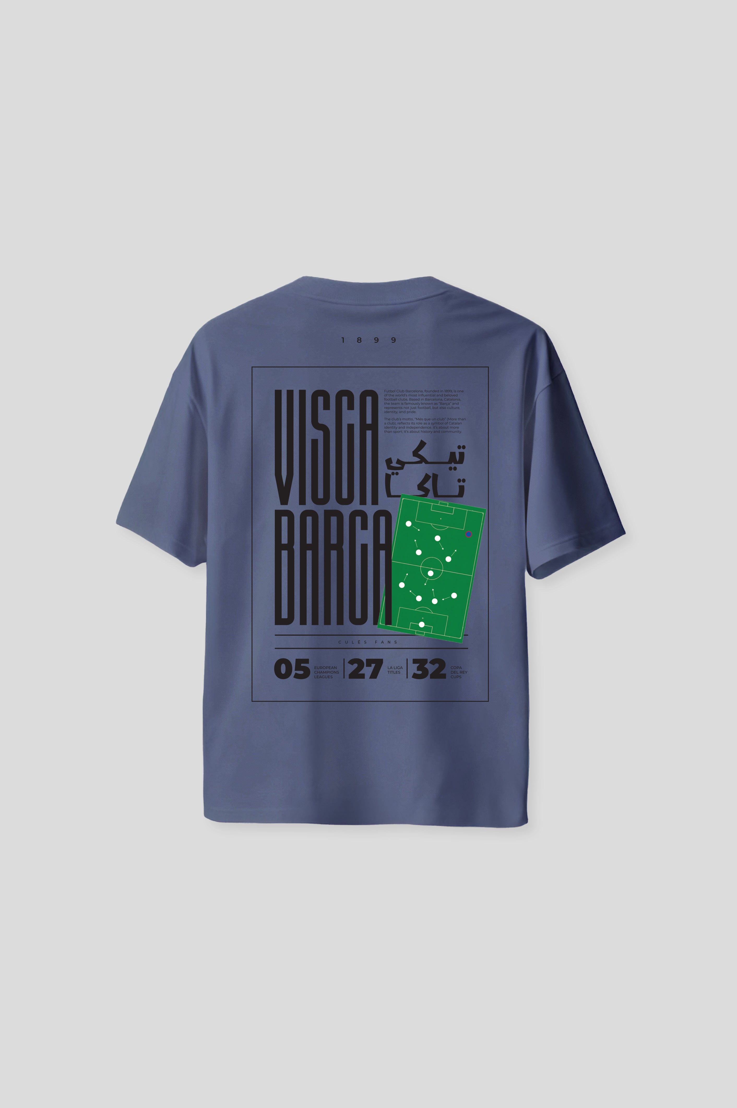 OVERSIZED BARCELONA GRAY T-SHIRT