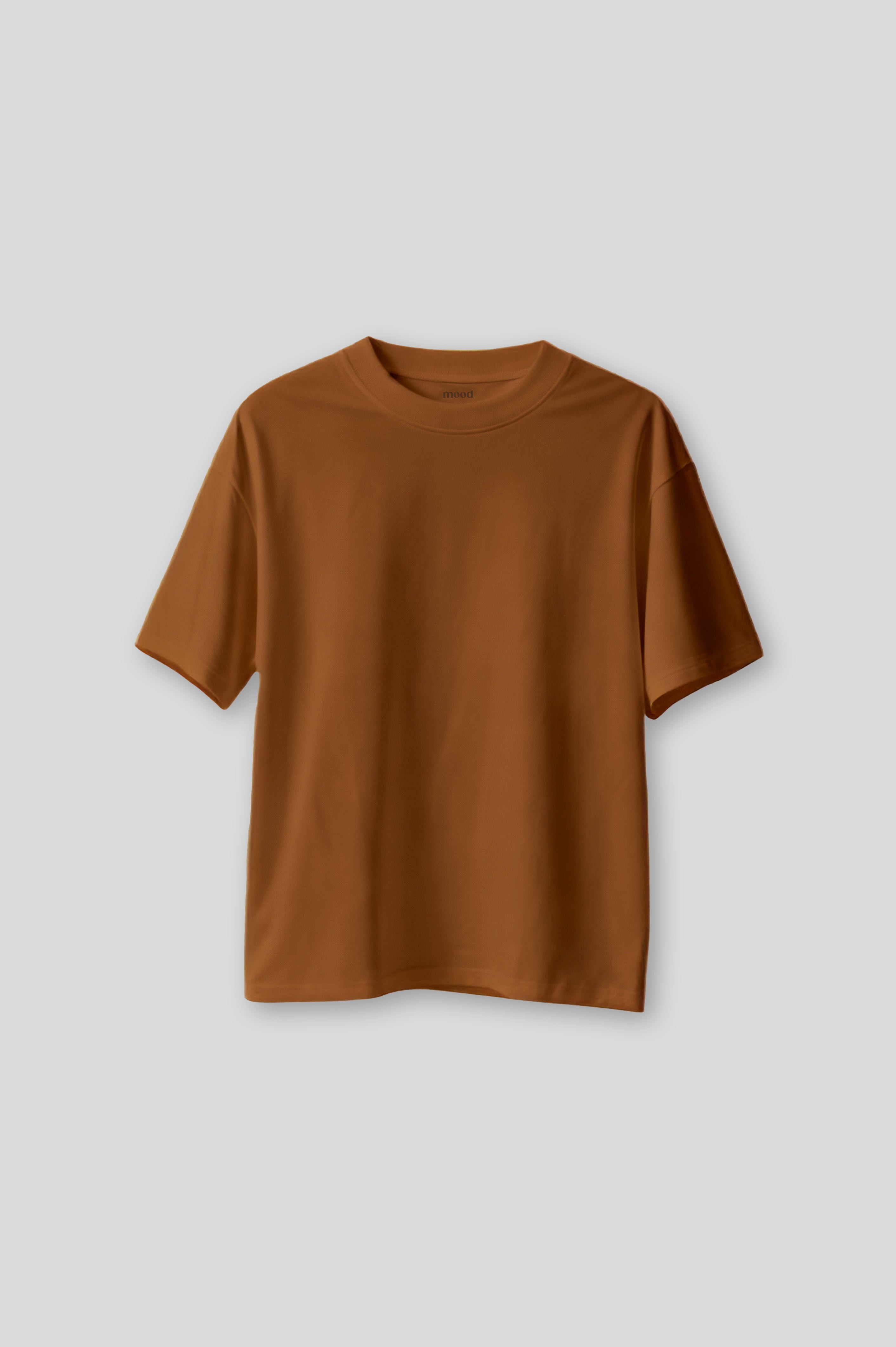 OVERSIZED FIT BROWN T-SHIRT