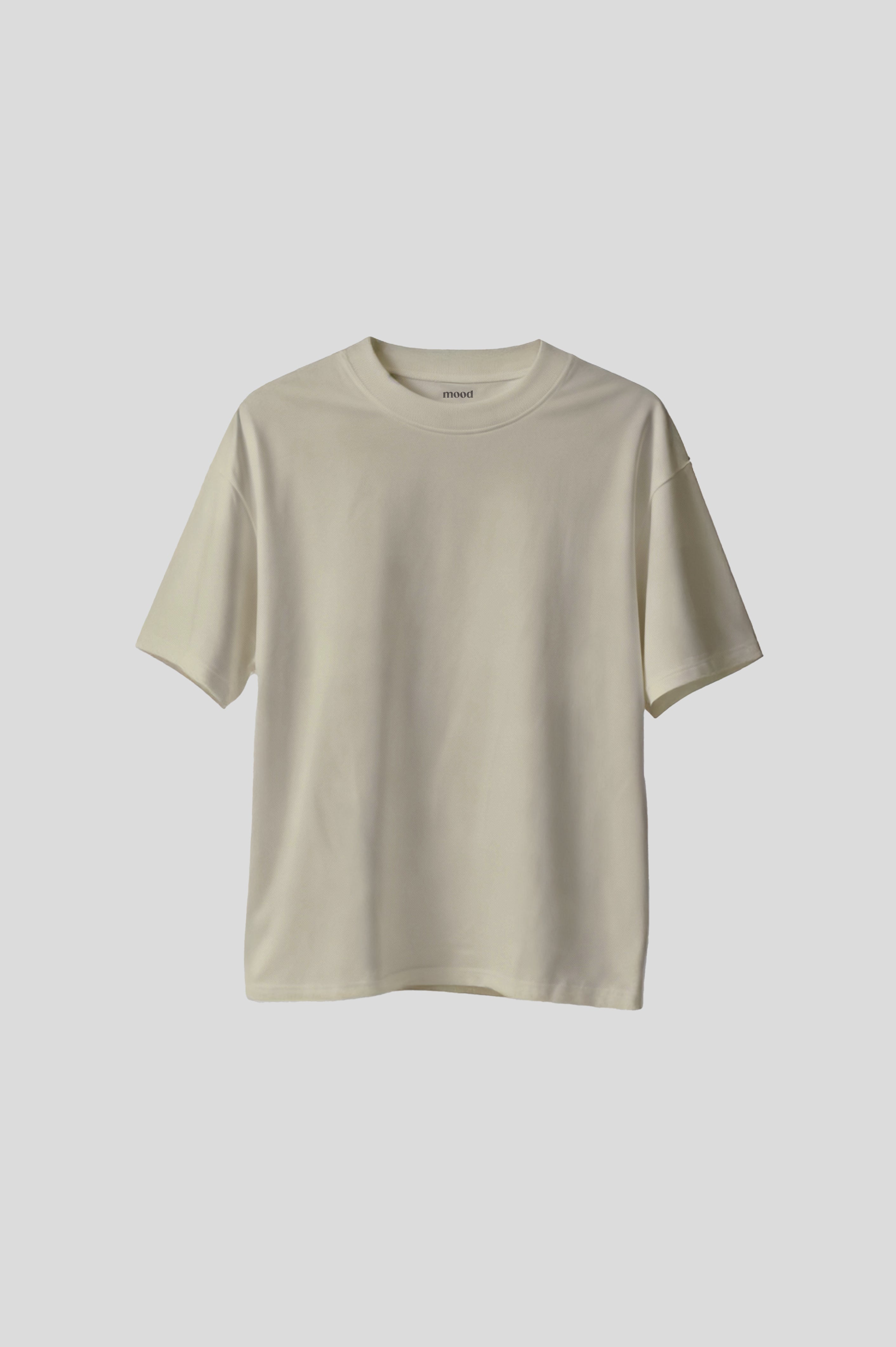 BEIGE PLAIN OVERSIZED T-SHIRT