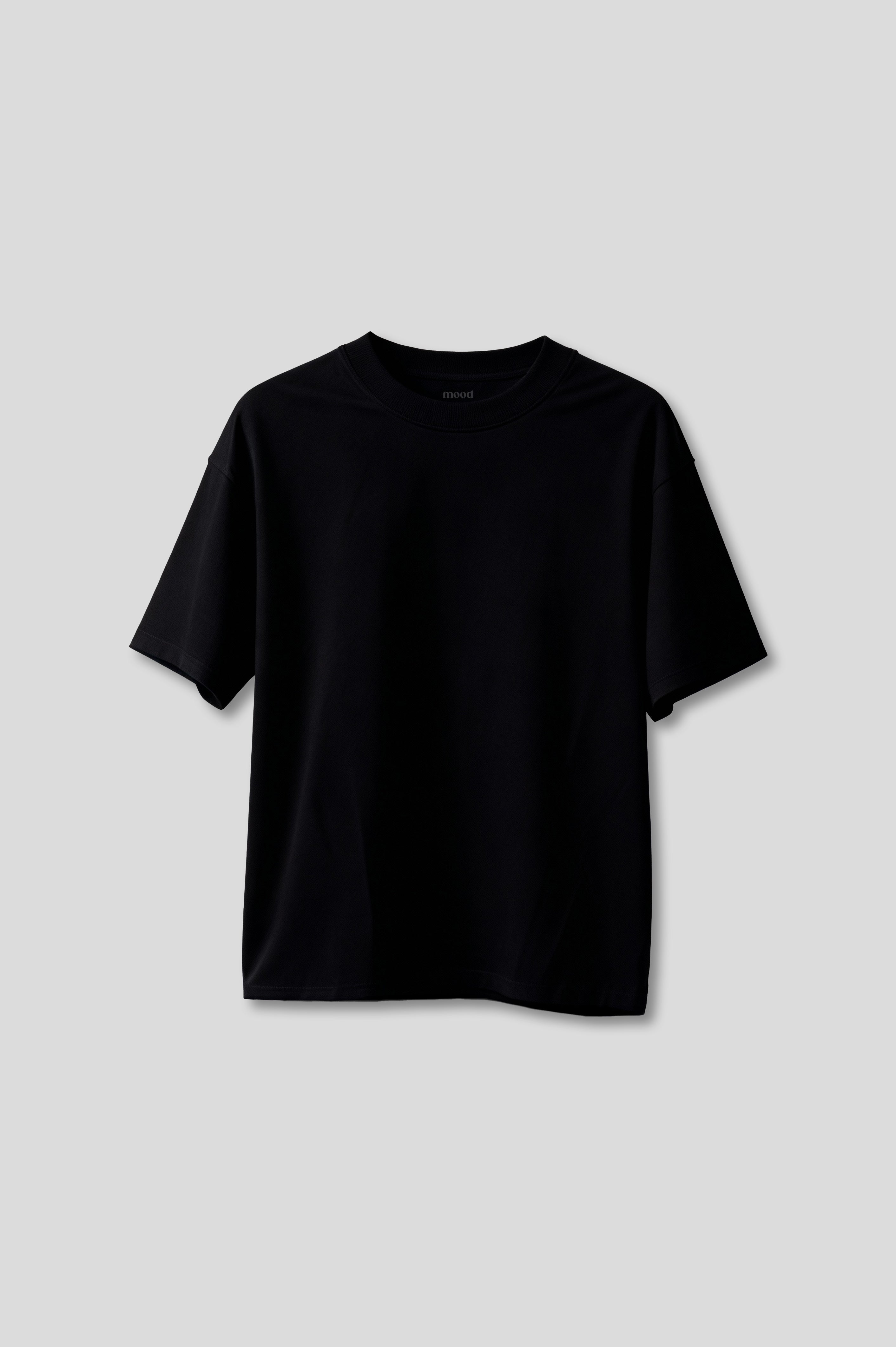 BLACK PLAIN OVERSIZED T-SHIRT
