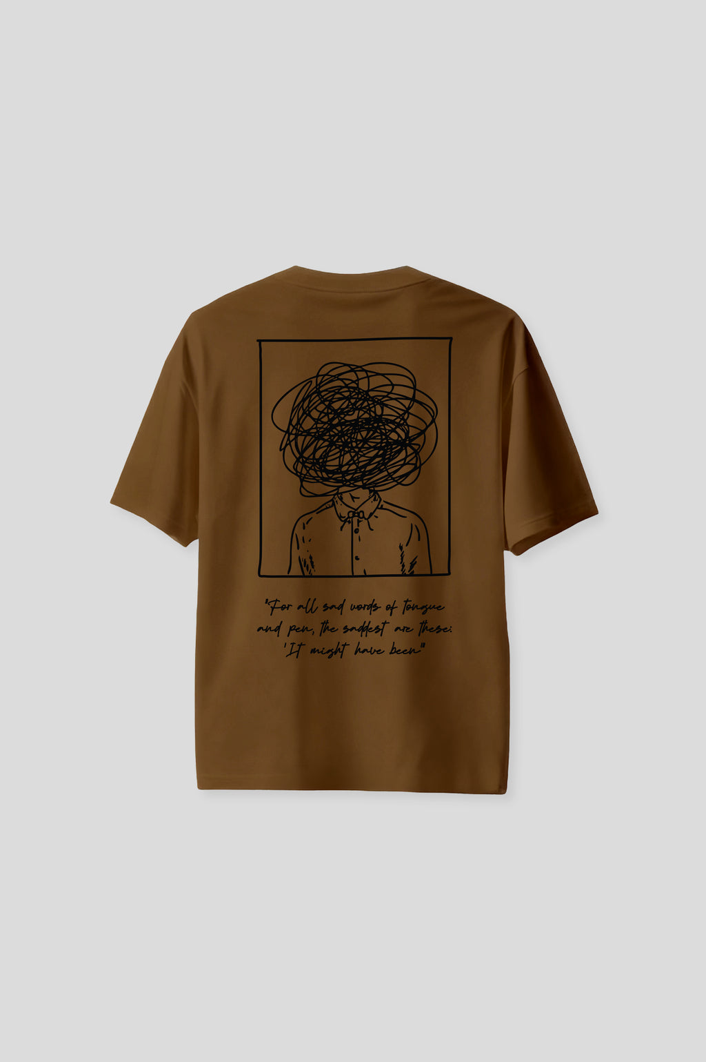 OVERSIZED I'M OK BROWN T-SHIRT