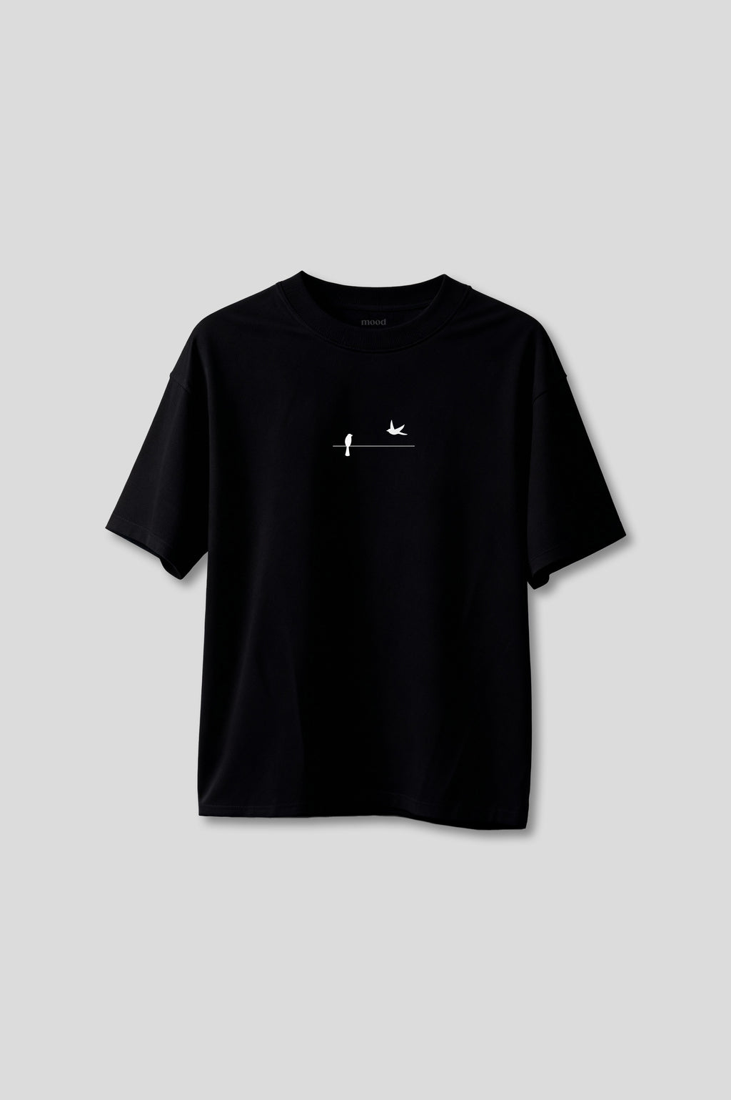 OVERSIZED BIRDS BLACK T-SHIRT