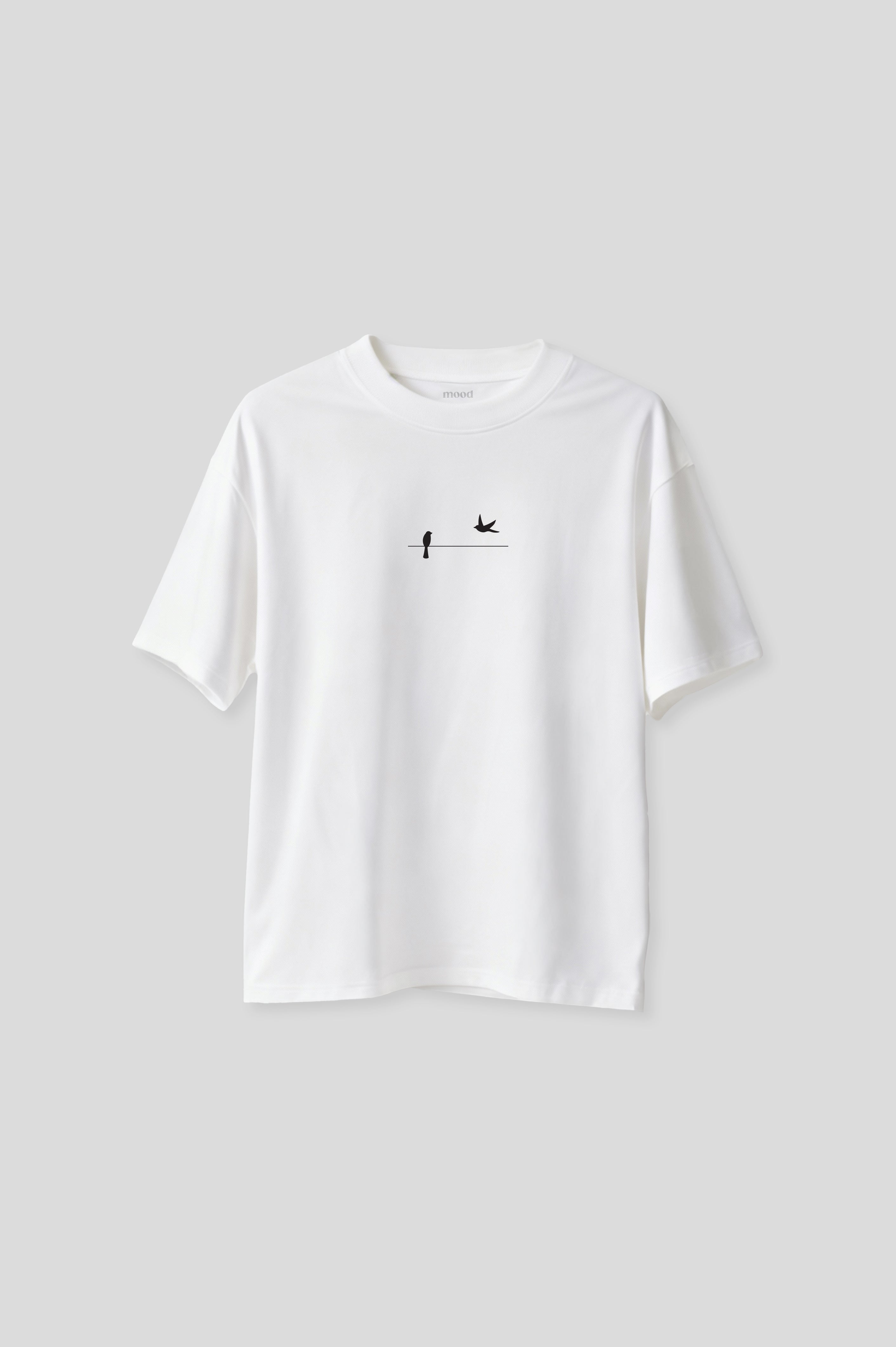 OVERSIZED BIRDS WHITE T-SHIRT