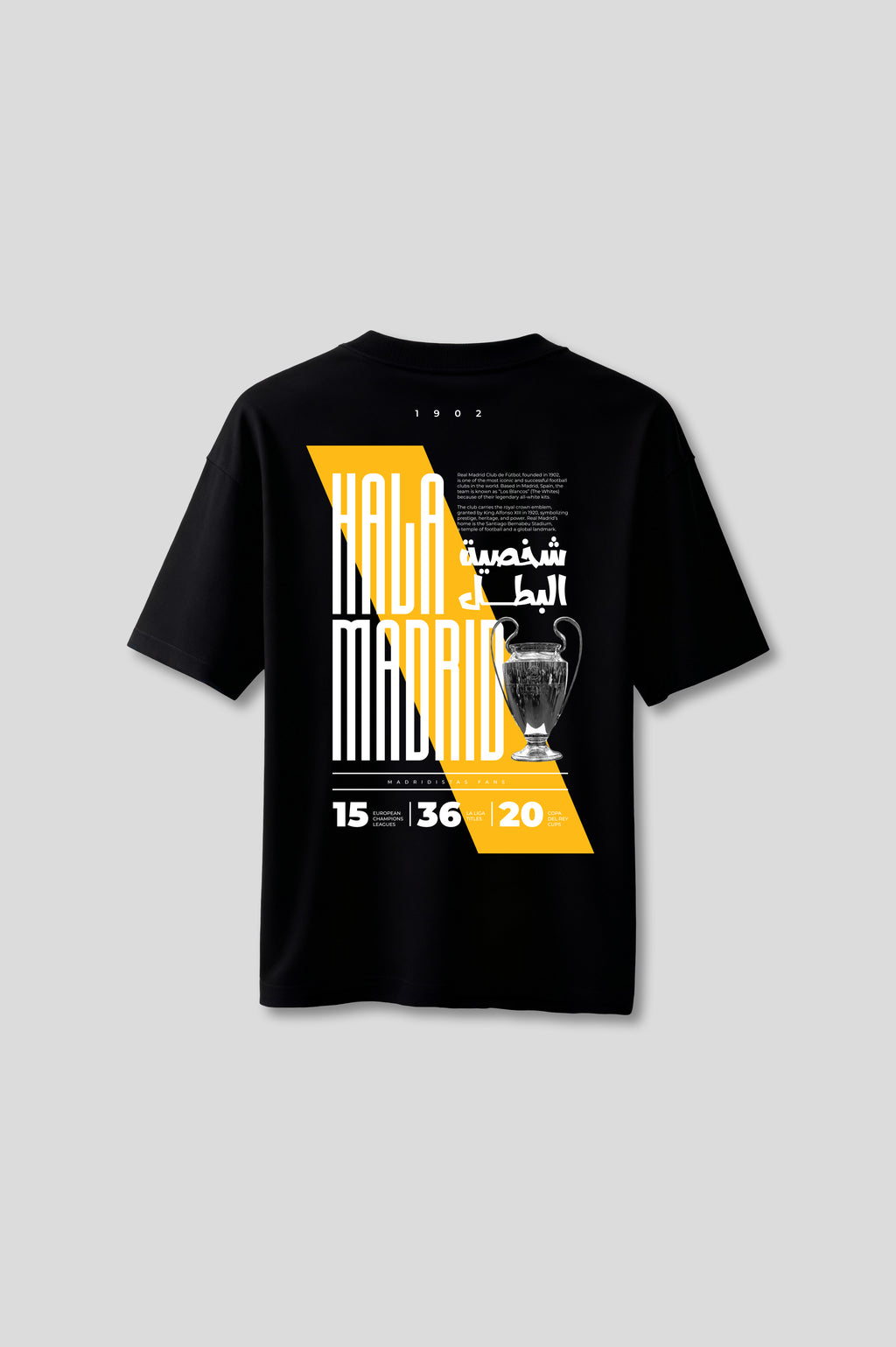 OVERSIZED REAL MADRID BLACK T-SHIRT