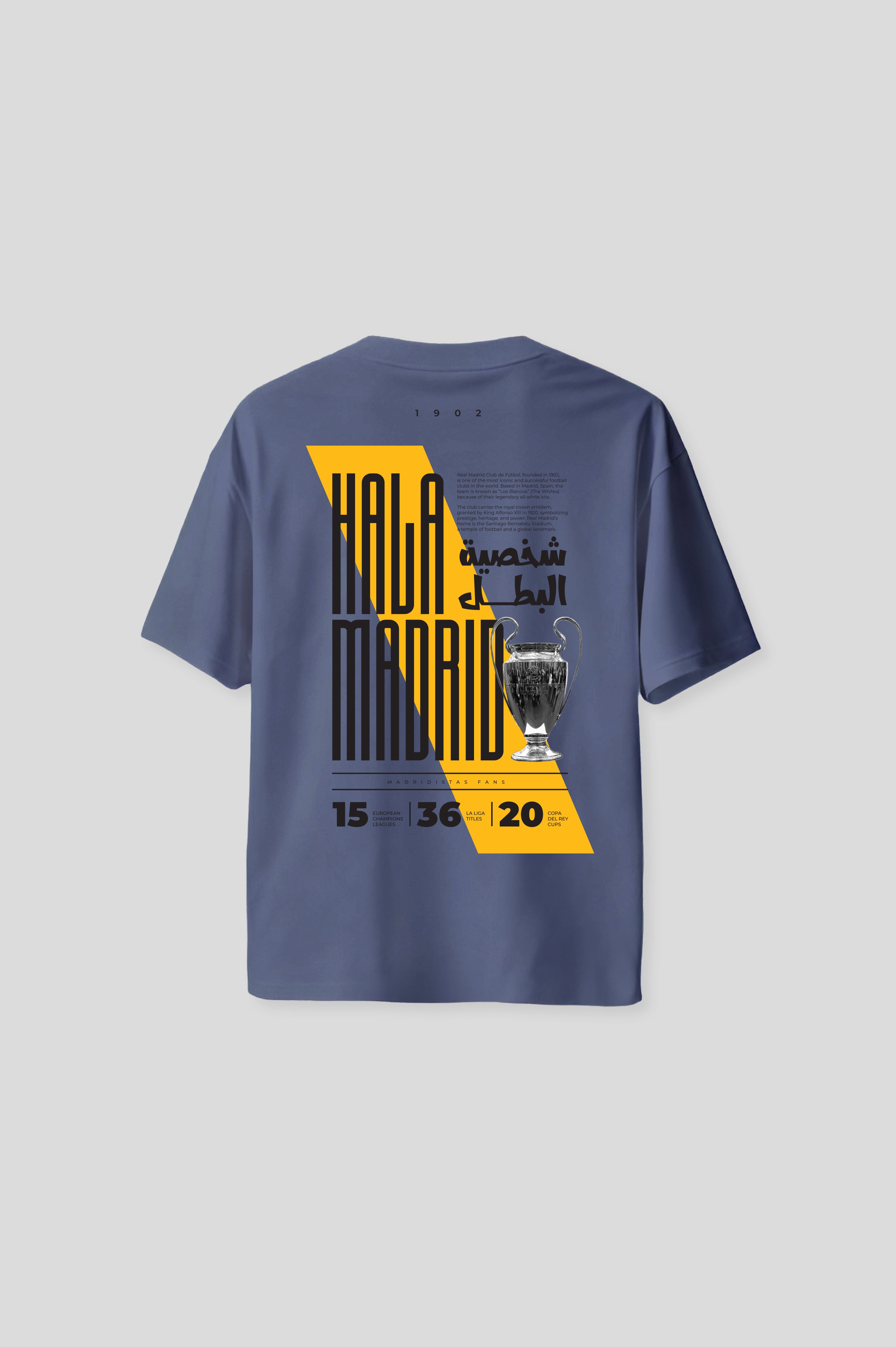 OVERSIZED REAL MADRID GRAY T-SHIRT