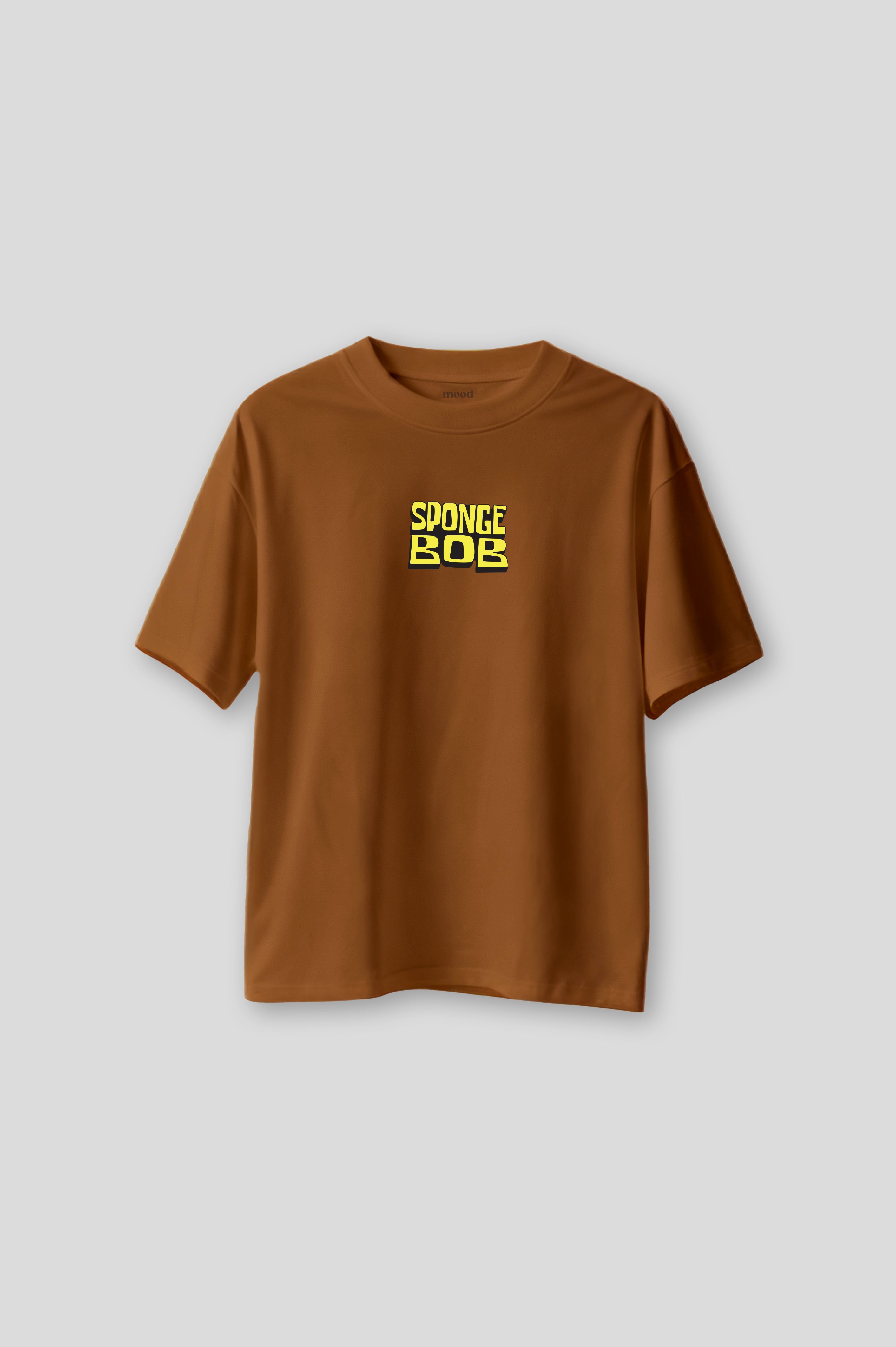 OVERSIZED SPONGEBOB BROWN T-SHIRT