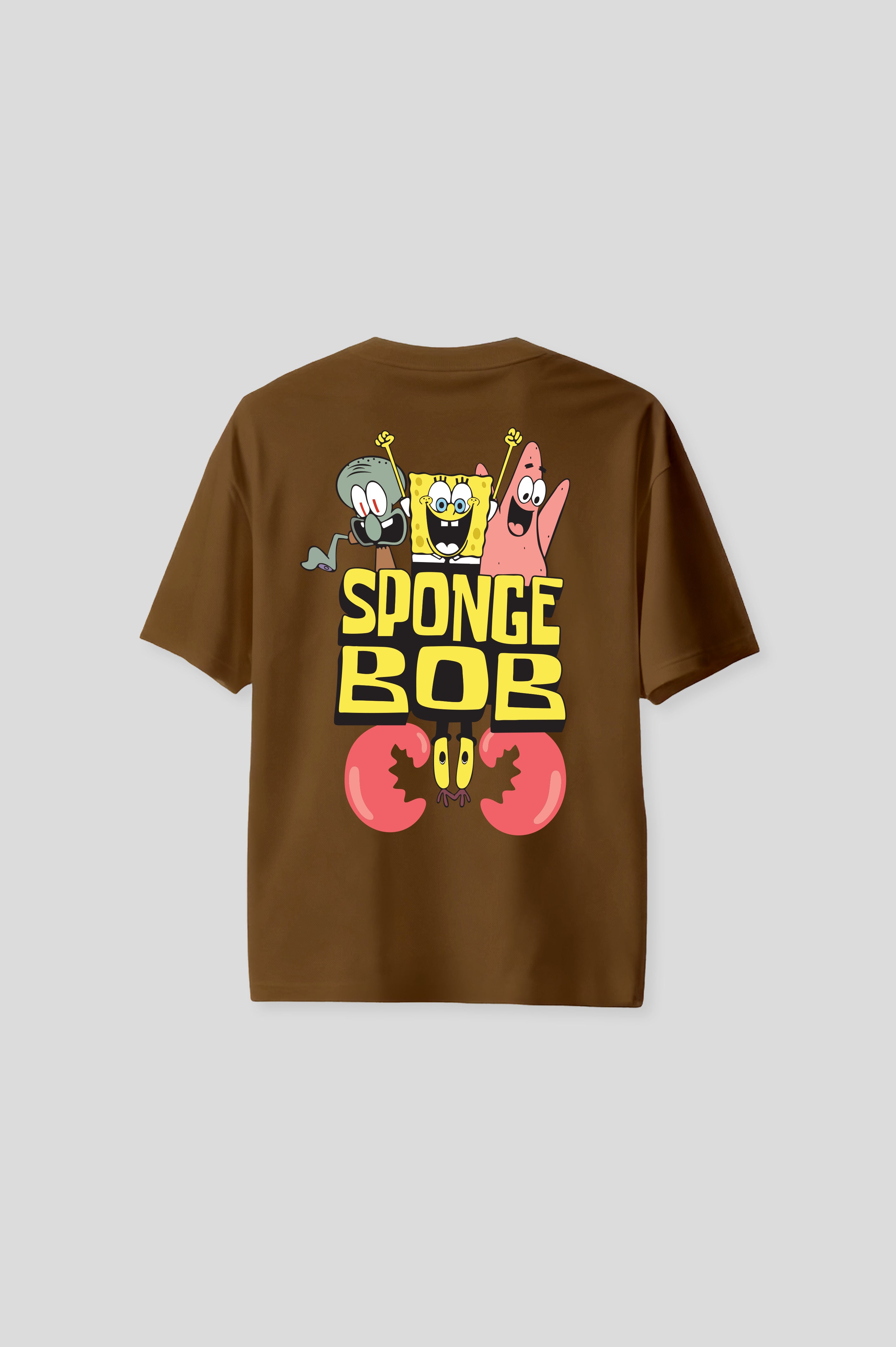 OVERSIZED SPONGEBOB BROWN T-SHIRT