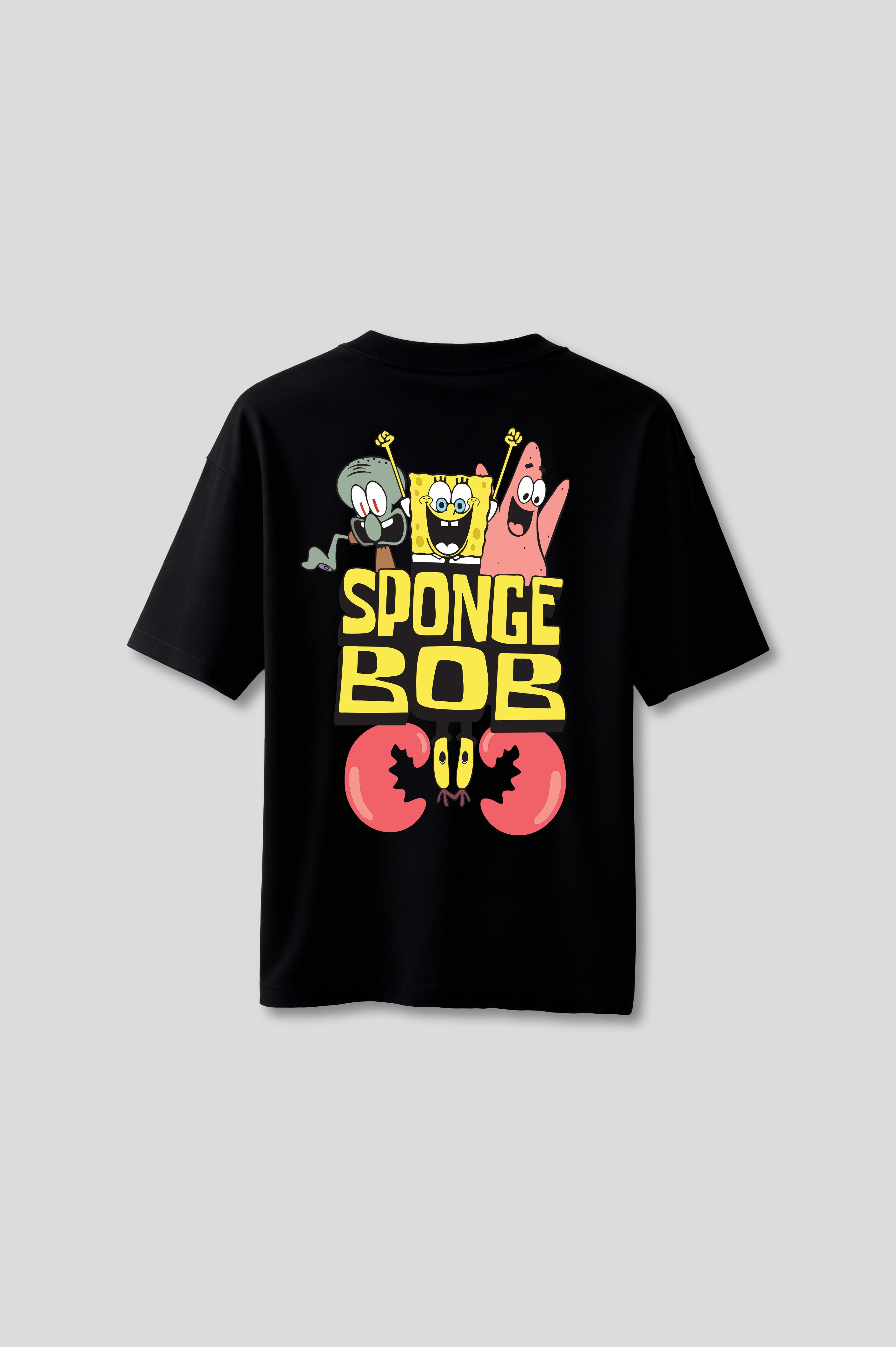 OVERSIZED SPONGEBOB BLACK T-SHIRT